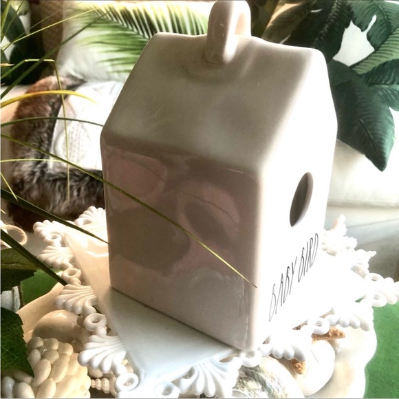 Rae Dunn By Magenta BABY BIRD White Black Ceramic Birdhouse - Picture 3 of 6